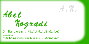 abel nogradi business card